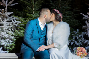 Photographe mariage Belfort Territoire de Belfort photo de couple en hiver la nuit Véronique NOEL IMAGES & EMOTIONS