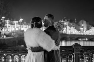Photographe mariage Belfort Territoire de Belfort Photo de couple en hiver la nuit Véronique NOEL IMAGES & EMOTIONS